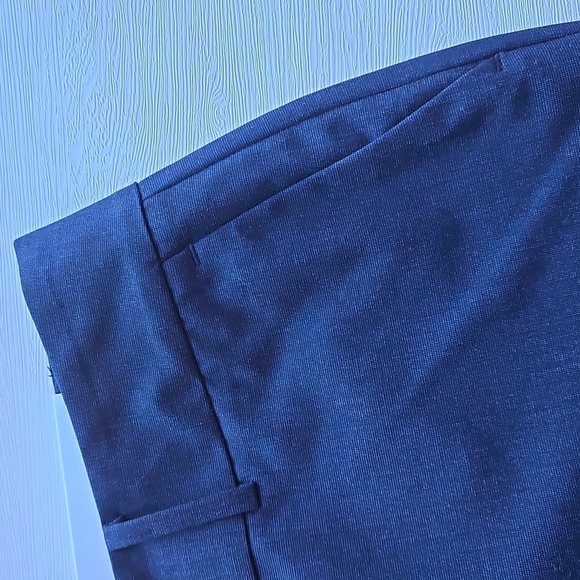 Ann Taylor Factory Navy Micro Check Cury Fit Straigt Leg Work Pants 10 NWT - Picture 9 of 11